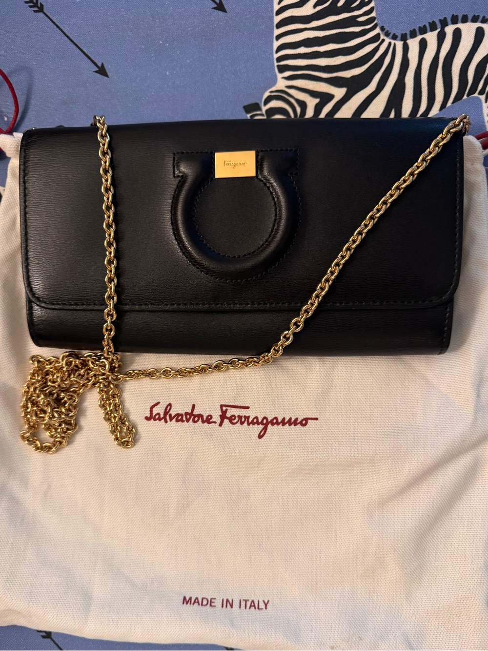 Ferragamo Clutch with Chain